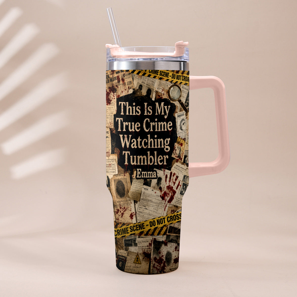 This Is My True Crime Watching Tumbler - Personalized True Crime Tumbler With Plush Charm