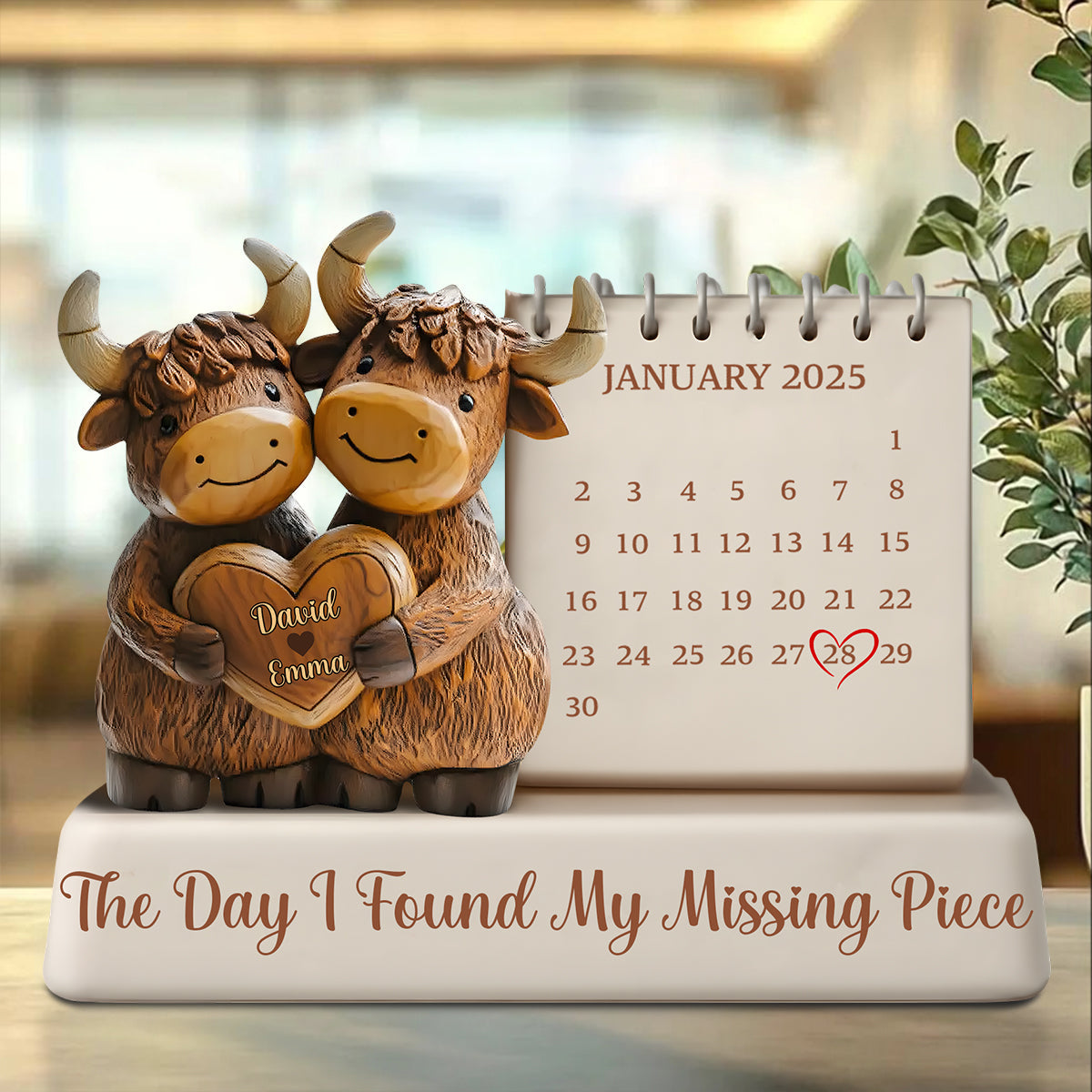 The Day I Found My Missing Piece - Personalized Couple Custom Shaped Acrylic Plaque