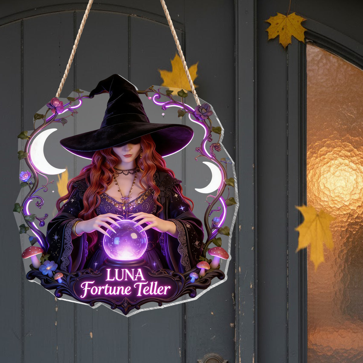 Witch's Room Decoration - Personalisierte Hexen LED Licht Acrylschild