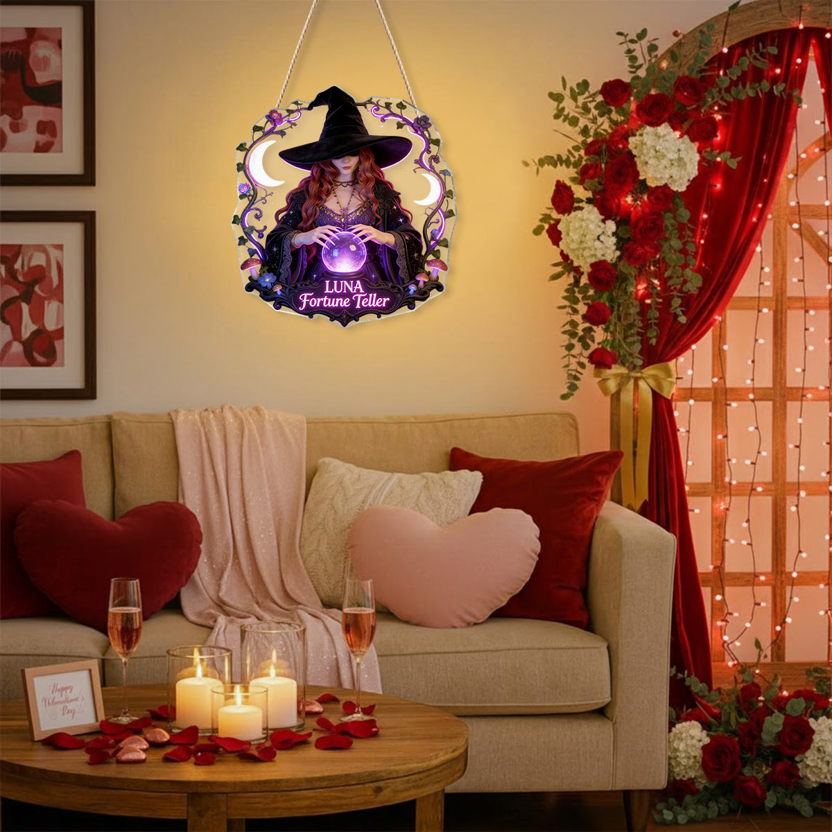 Witch's Room Decoration - Personalisierte Hexen LED Licht Acrylschild