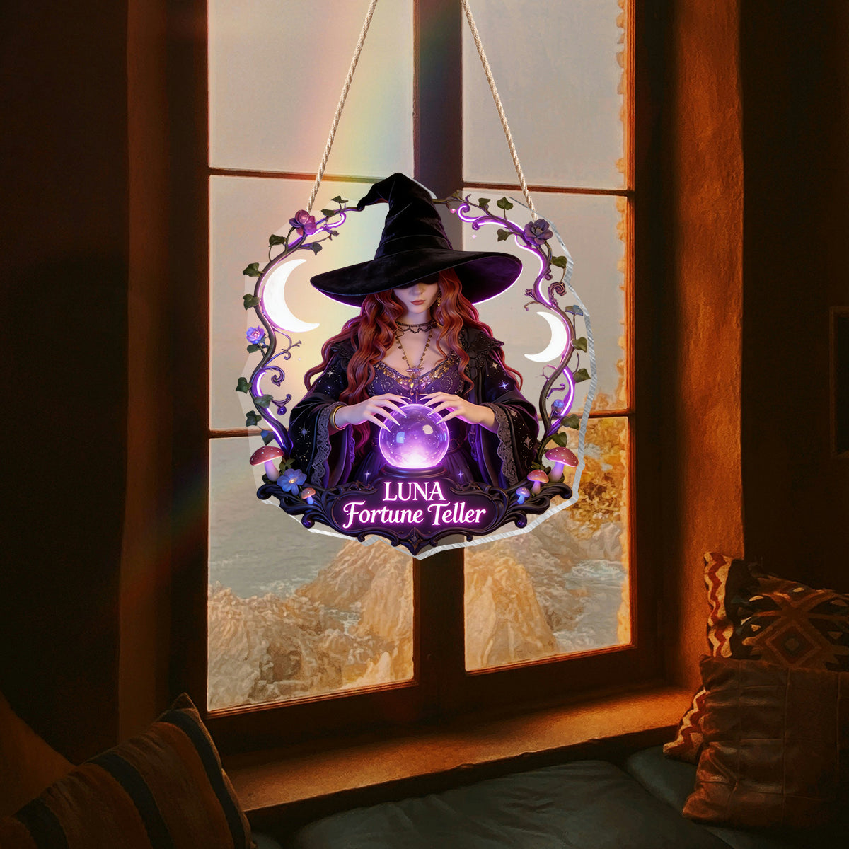 Witch's Room Decoration - Personalisierte Hexen LED Licht Acrylschild