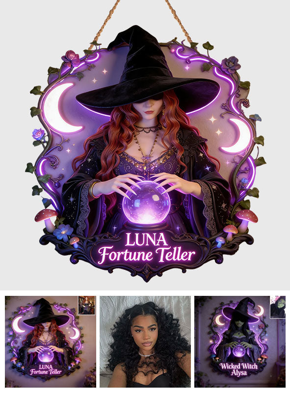 Witch's Room Decoration - Personalisierte Hexen LED Licht Acrylschild