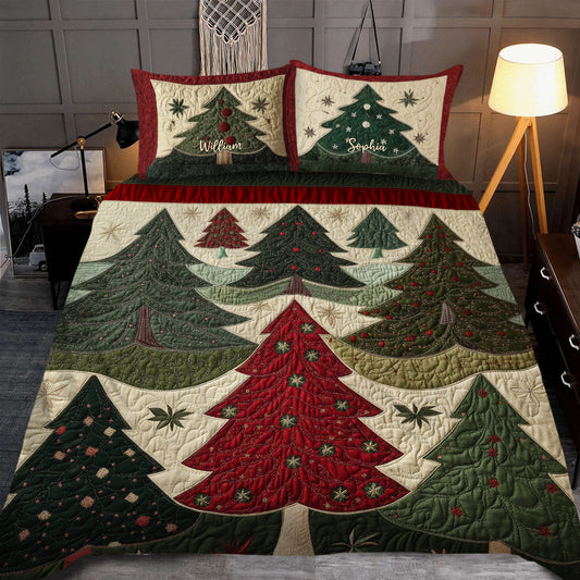 Christmas Tree - Personalized Christmas Quilt Set