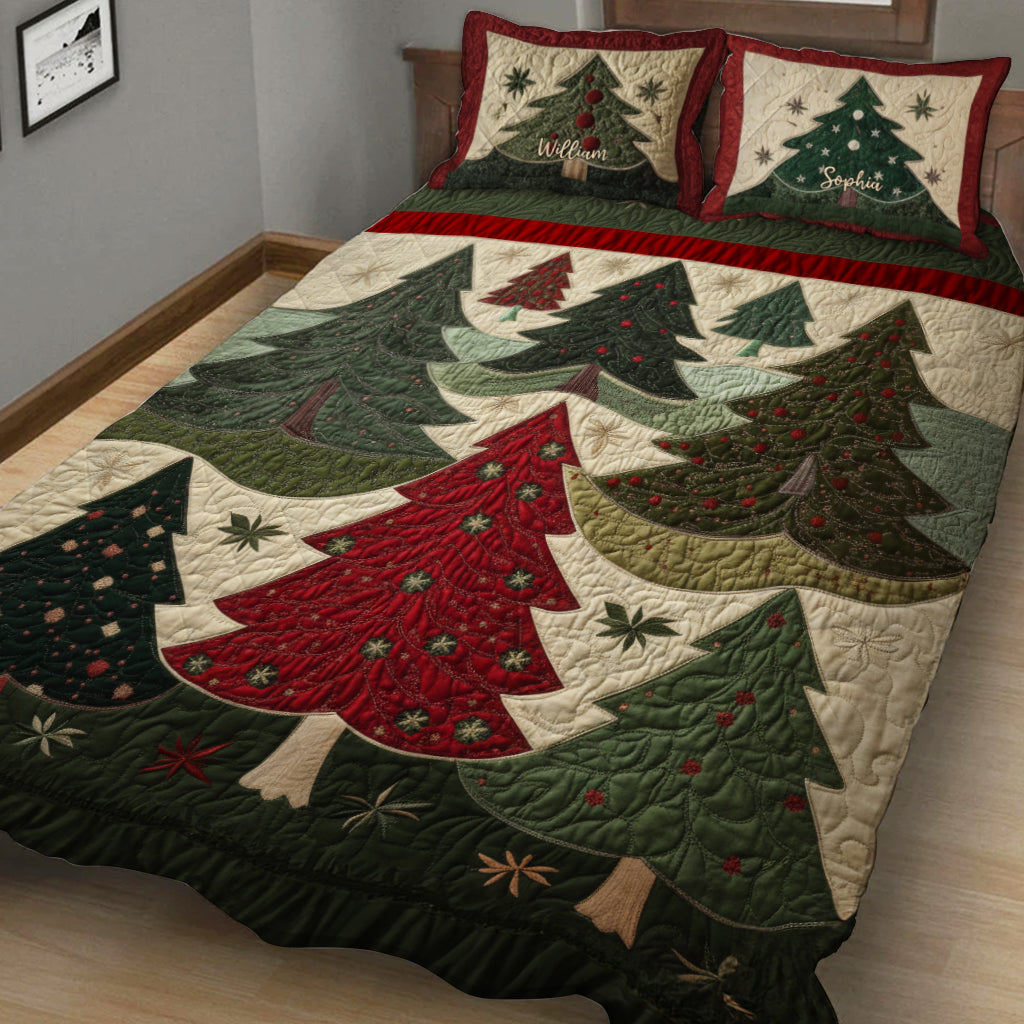 Christmas Tree - Personalized Christmas Quilt Set