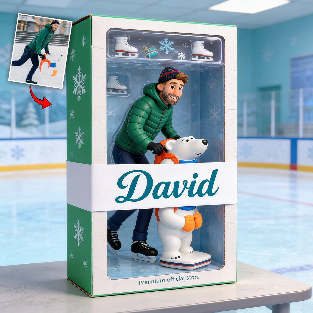 Tous sports - Patinage sur glace, ski, hockey... - Plaque acrylique personnalisée sur mesure pour le patinage sur glace