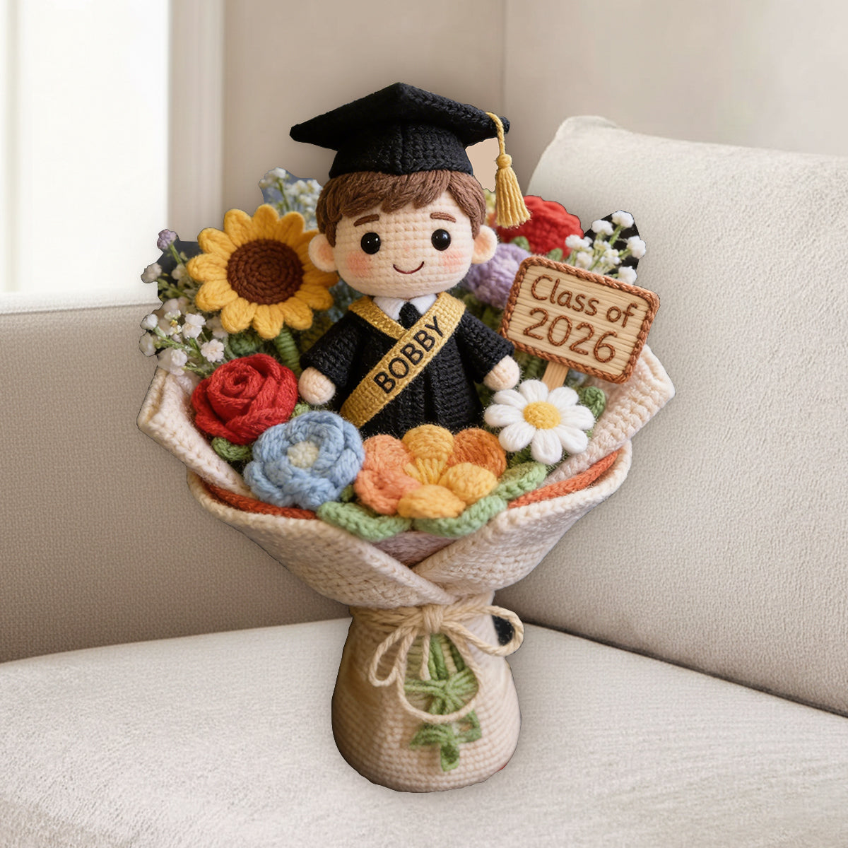 Happy Graduation Gift - Personalized Graduation Premium Faux Fur Pillow