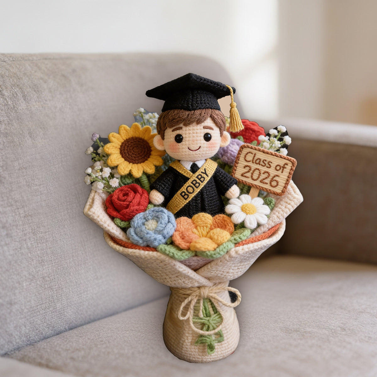 Happy Graduation Gift - Personalized Graduation Premium Faux Fur Pillow