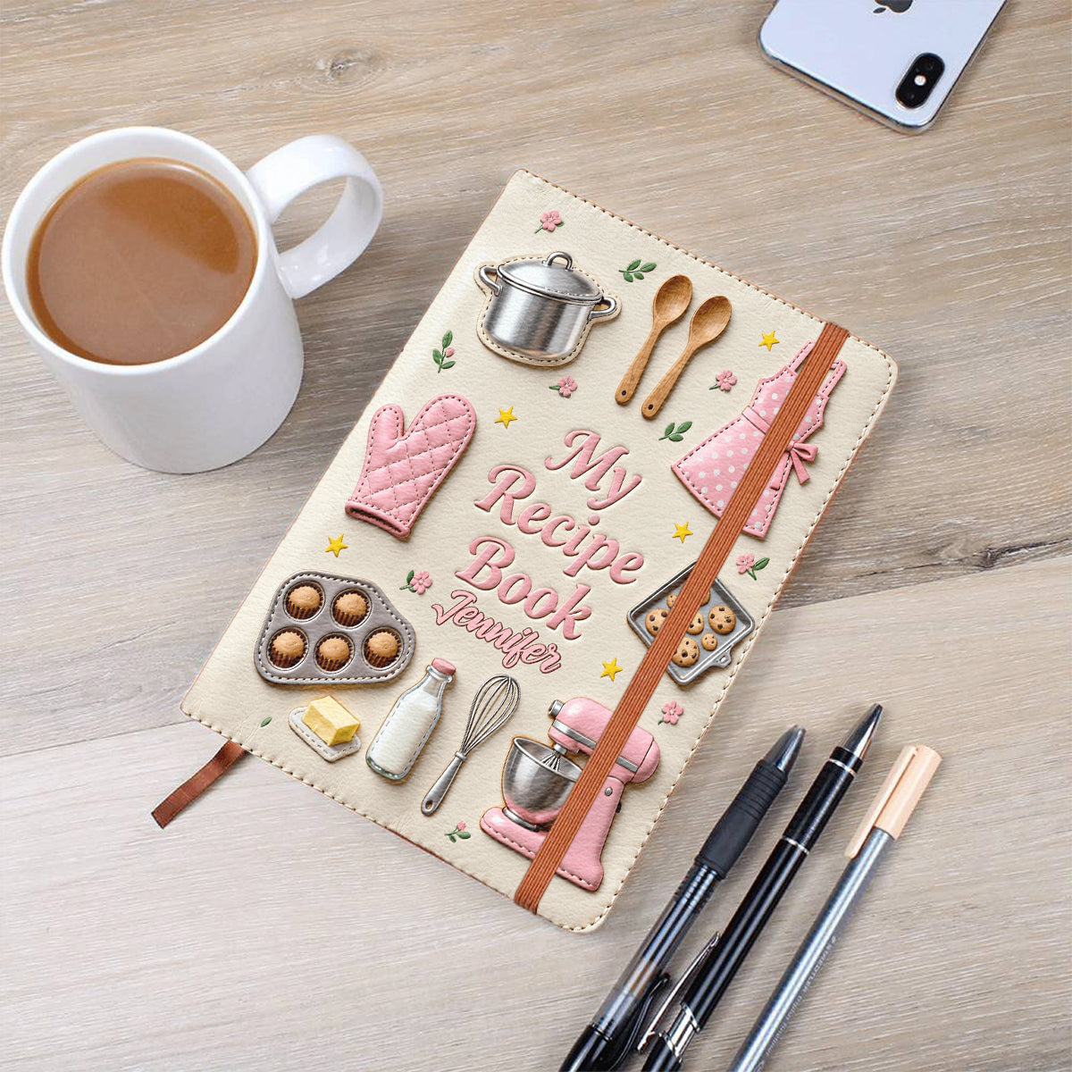 My Recipe Book - Personalized Baking Leather Journal