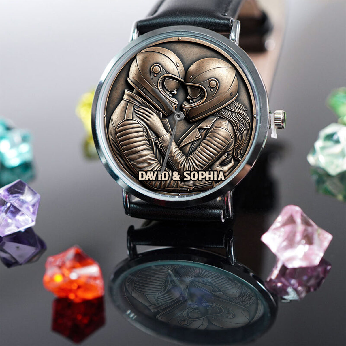 I Love You - Personalized Biker Hand Watch