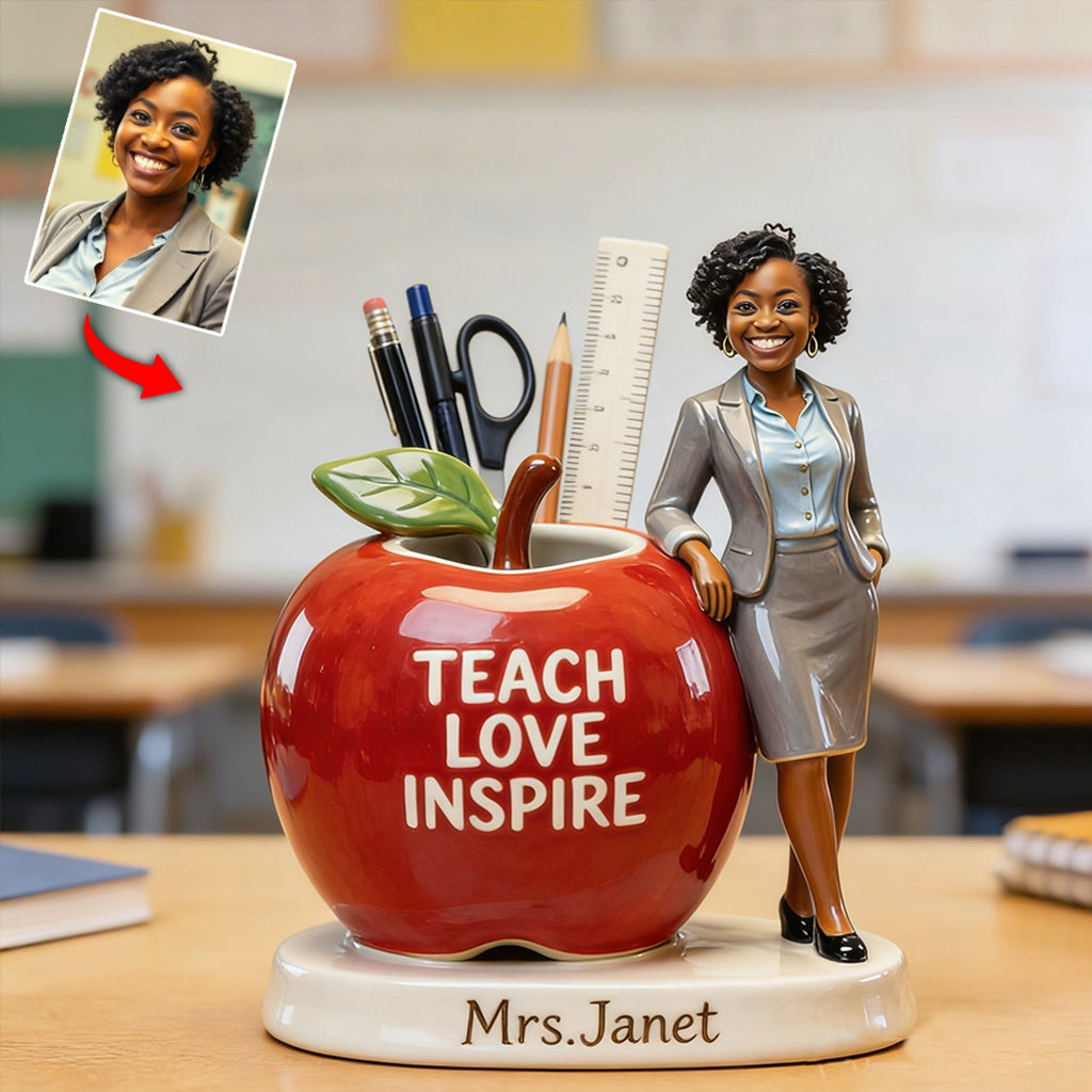 Perfect Pen Holder For Teacher - Personalized Teacher Acrylic Pot
