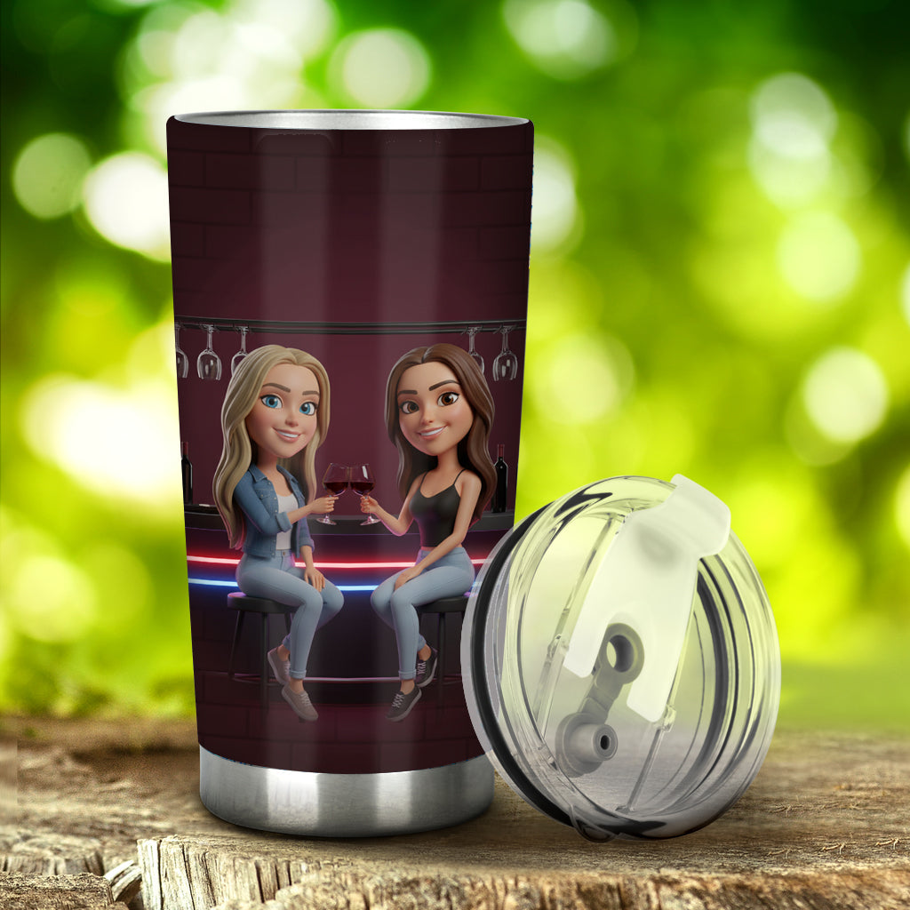 Here's To Another Year Of Bonding Over Alcohol Best Friends - Personalized Bestie Tumbler