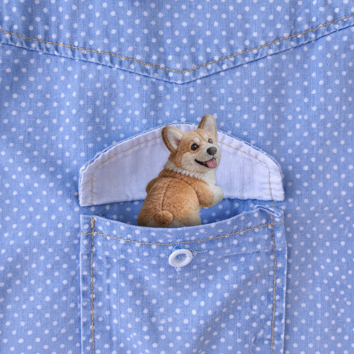 Cadeau pour Maman d'Animal, Amoureux des Animaux - Broche en Peluche Personnalisée
