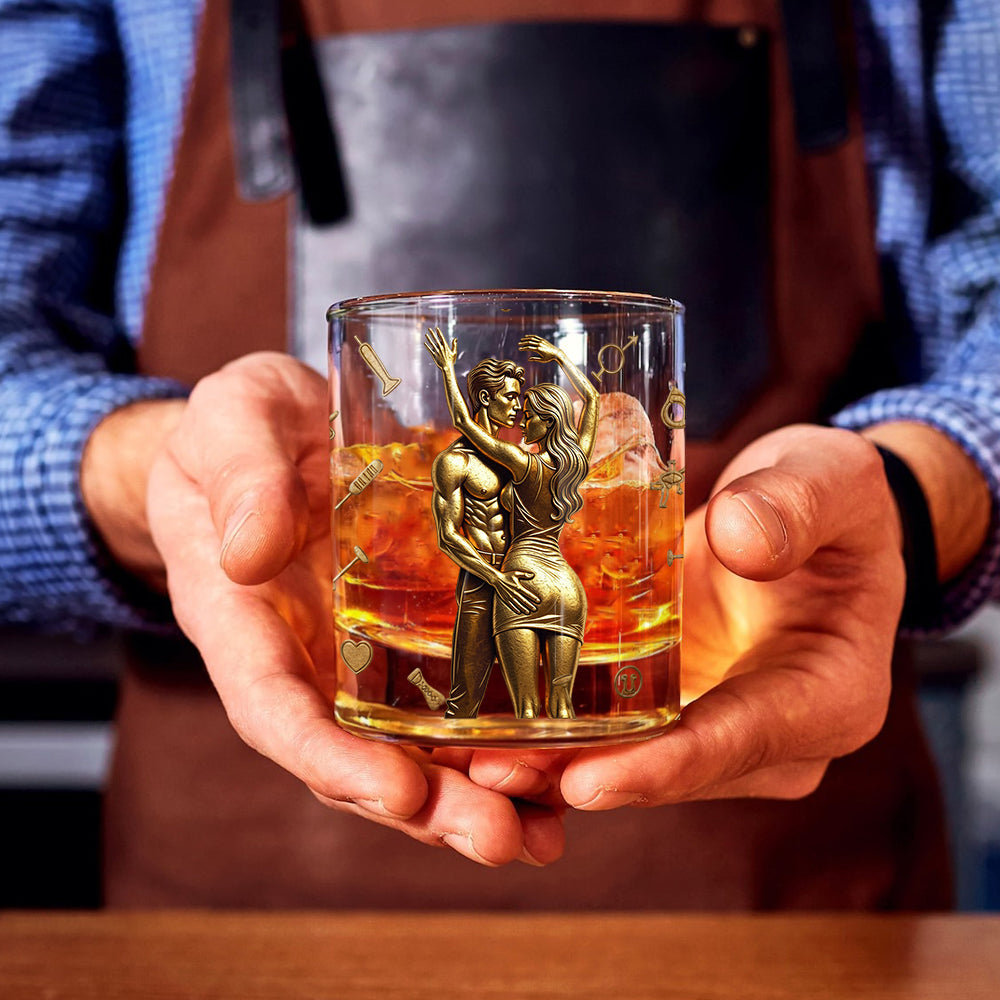 Congrats On Being My Husband - Personalized Couple Whiskey Glass