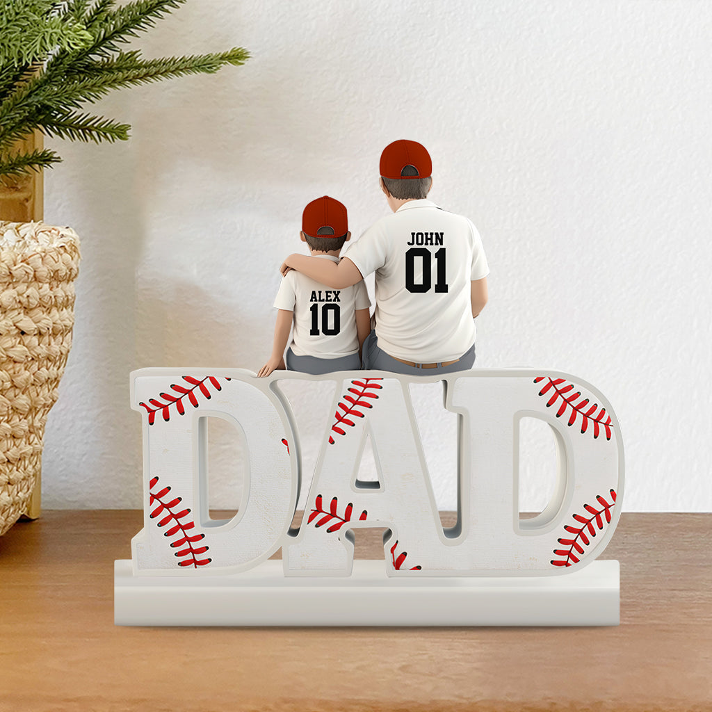 Best Baseball Dad Ever - Personalized Baseball Custom Shaped Acrylic Plaque