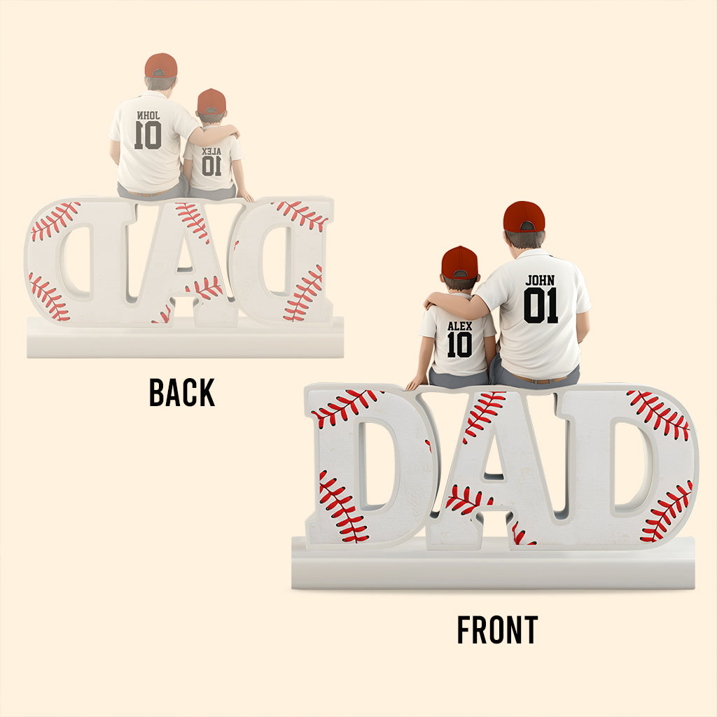 Best Baseball Dad Ever - Personalized Baseball Custom Shaped Acrylic Plaque