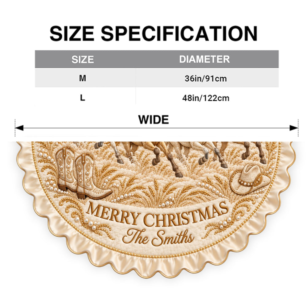 Magical Time Of The Year - Personalized Horse Shaped Tree Skirt