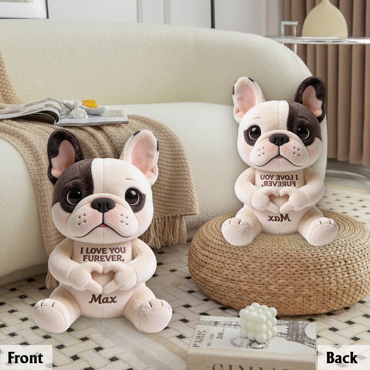 Forever Love - Personalized Dog Premium Faux Fur Pillow