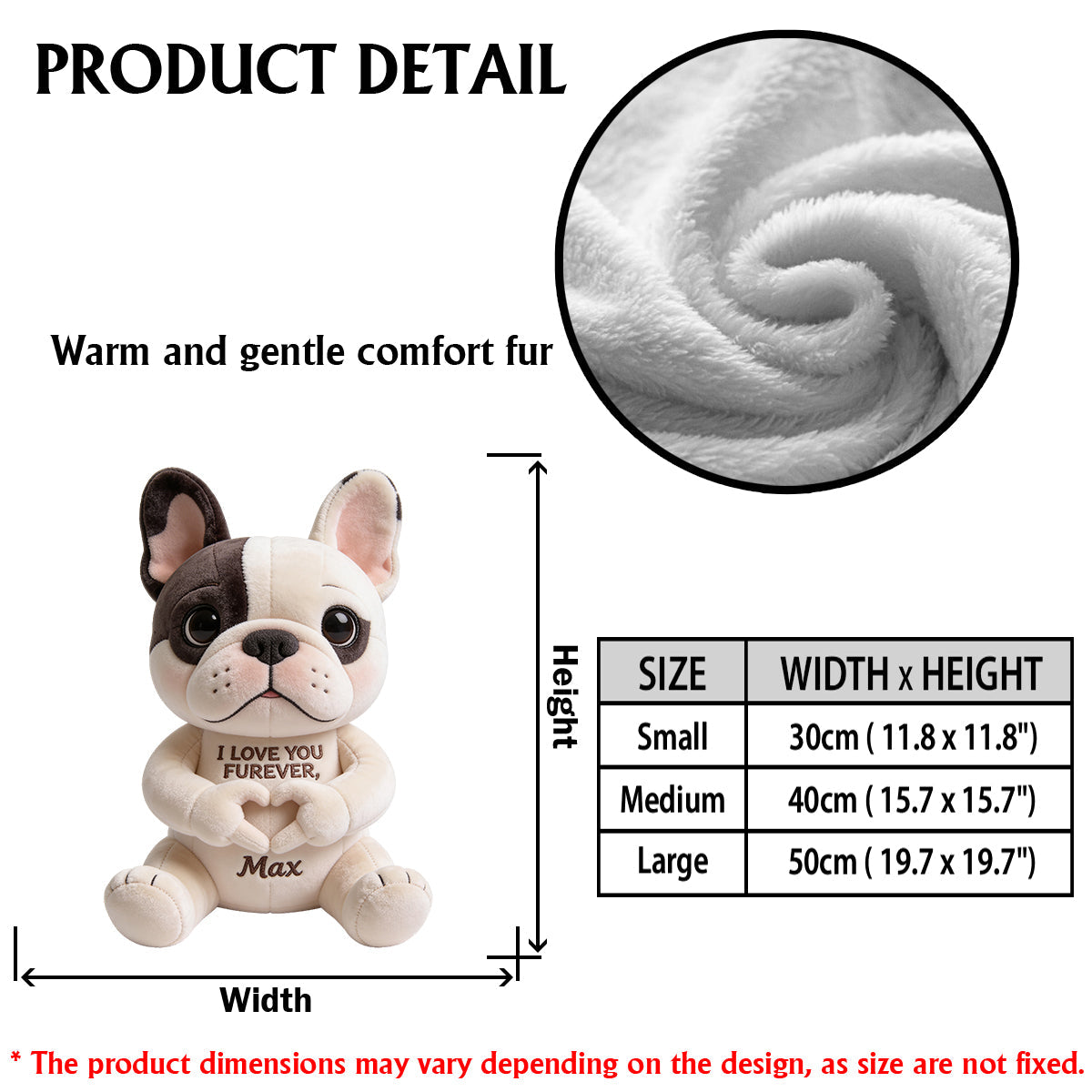 Forever Love - Personalized Dog Premium Faux Fur Pillow