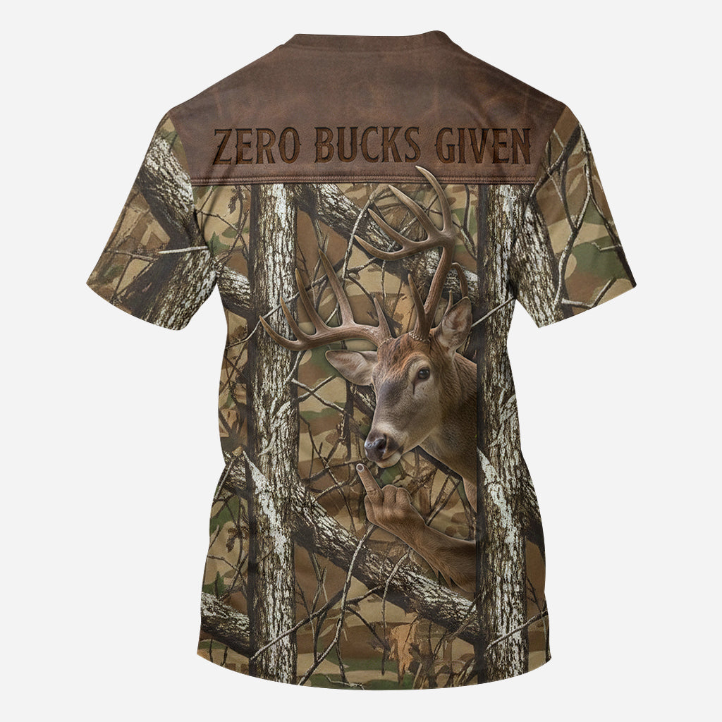 Zero Bucks Given - Personalized Hunting All Over Shirt