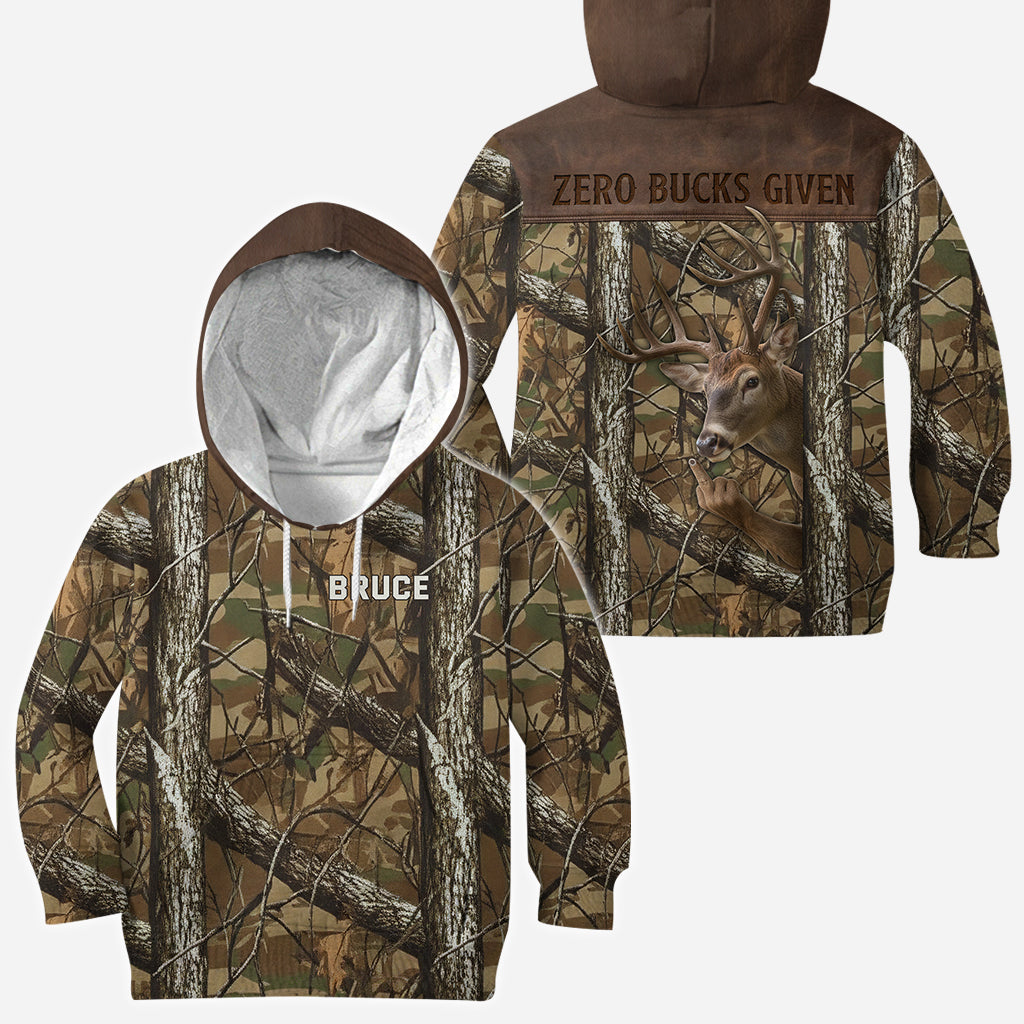 Zero Bucks Given - Personalized Hunting All Over Shirt