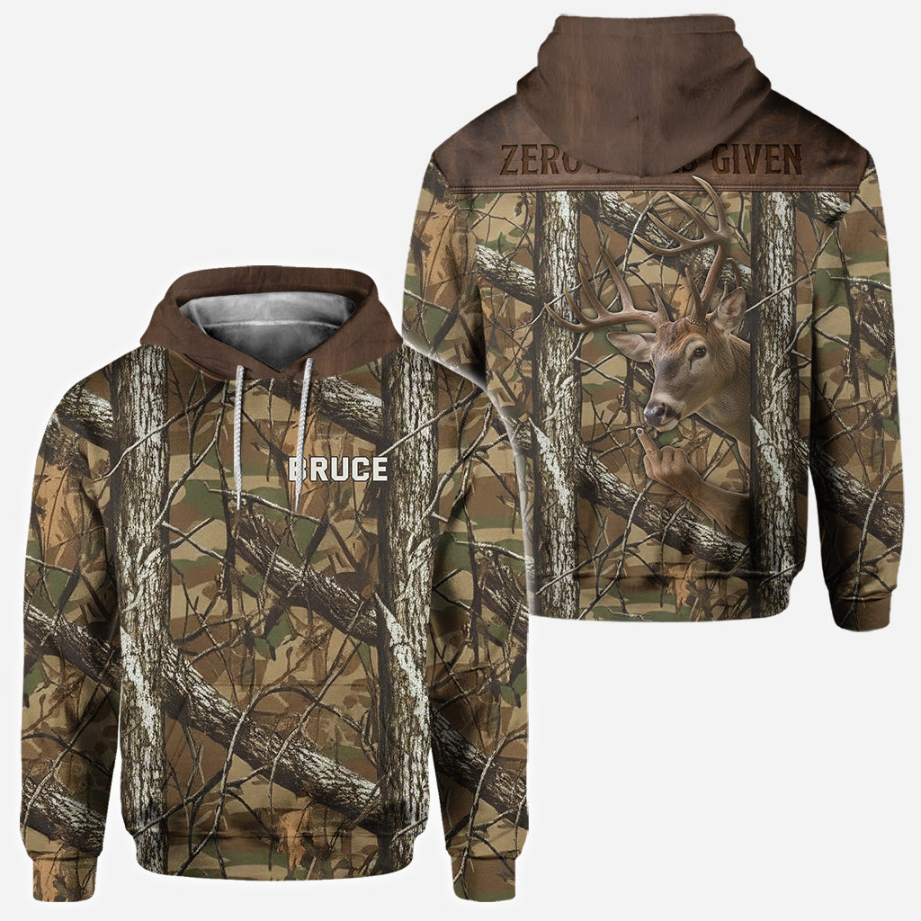 Zero Bucks Given - Personalized Hunting All Over Shirt