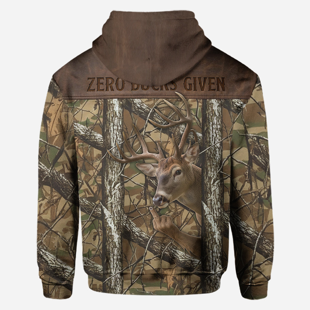Zero Bucks Given - Personalized Hunting All Over Shirt