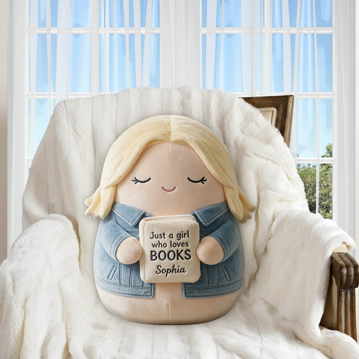 Cute Character - Personalized Gardening Premium Faux Fur Pillow