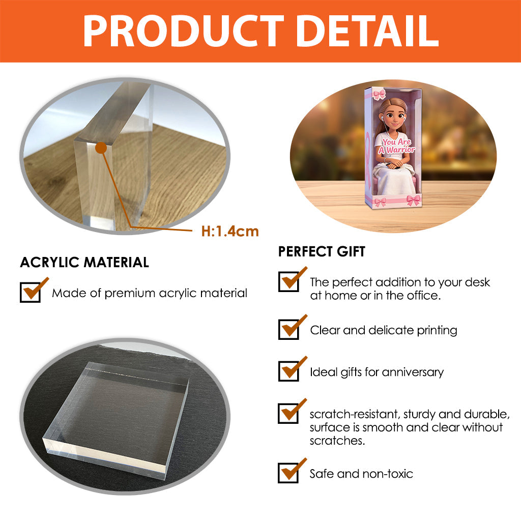 Breast Cancer Awareness - Personalized Breast Cancer Awareness Custom Shaped Acrylic Plaque