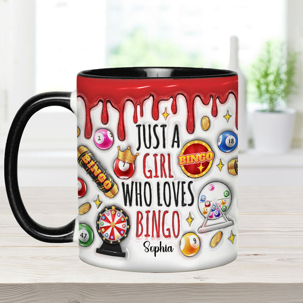 Mug personnalisé « Juste une fille qui adore le bingo »