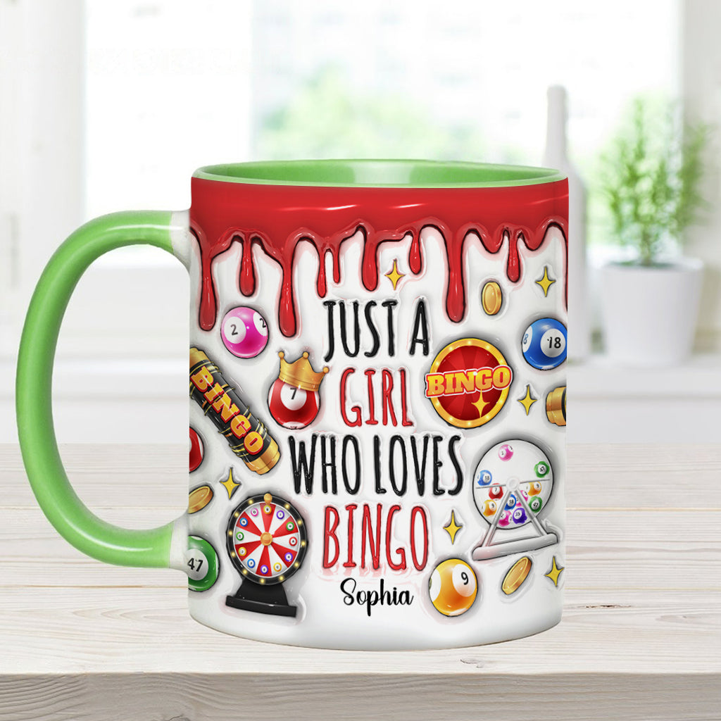Mug personnalisé « Juste une fille qui adore le bingo »