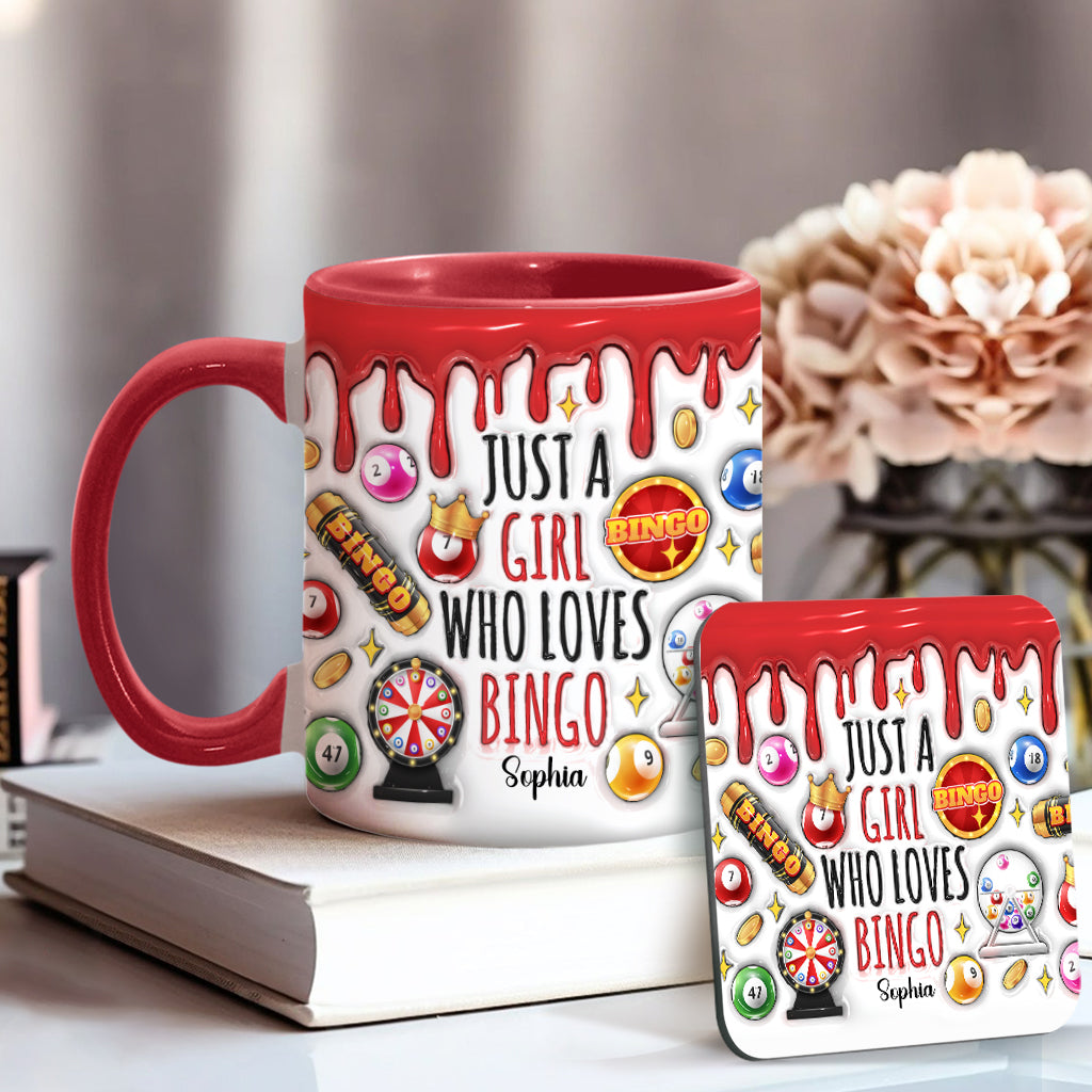 Mug personnalisé « Juste une fille qui adore le bingo »