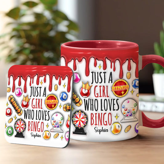 Mug personnalisé « Juste une fille qui adore le bingo »