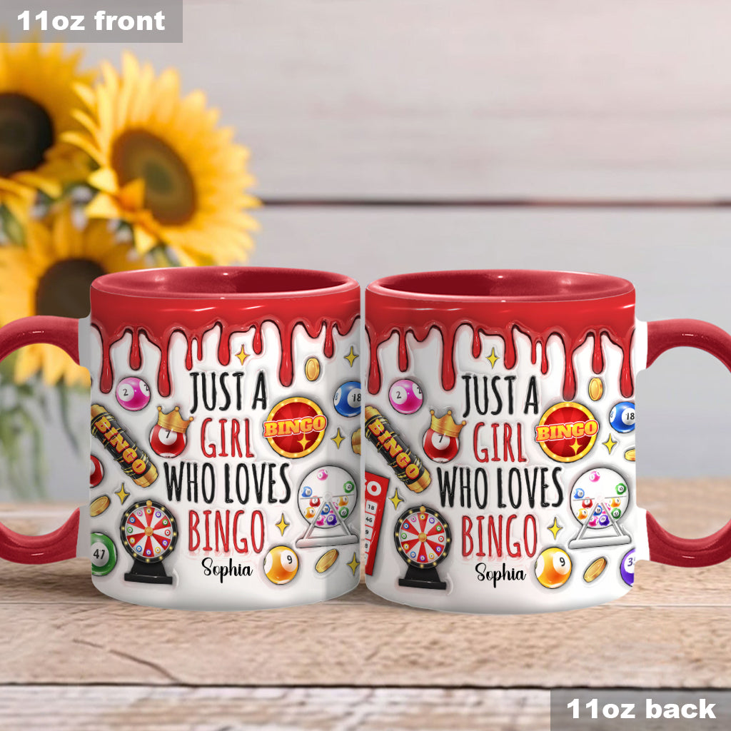 Mug personnalisé « Juste une fille qui adore le bingo »