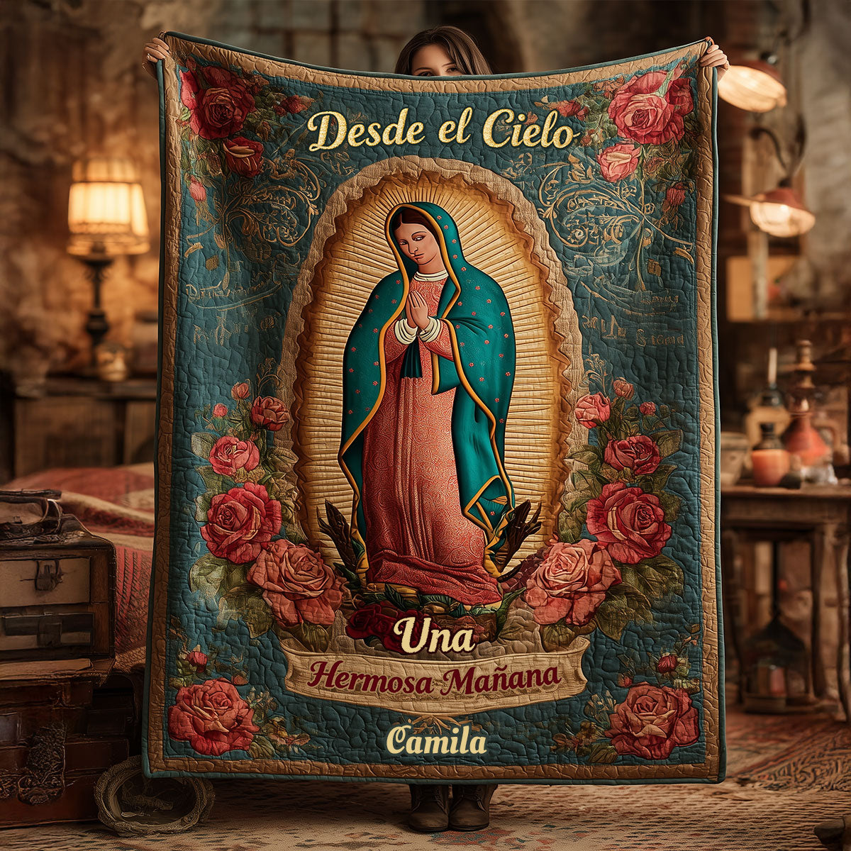 Our Lady Of Guadalupe - Personalized Christian Blanket
