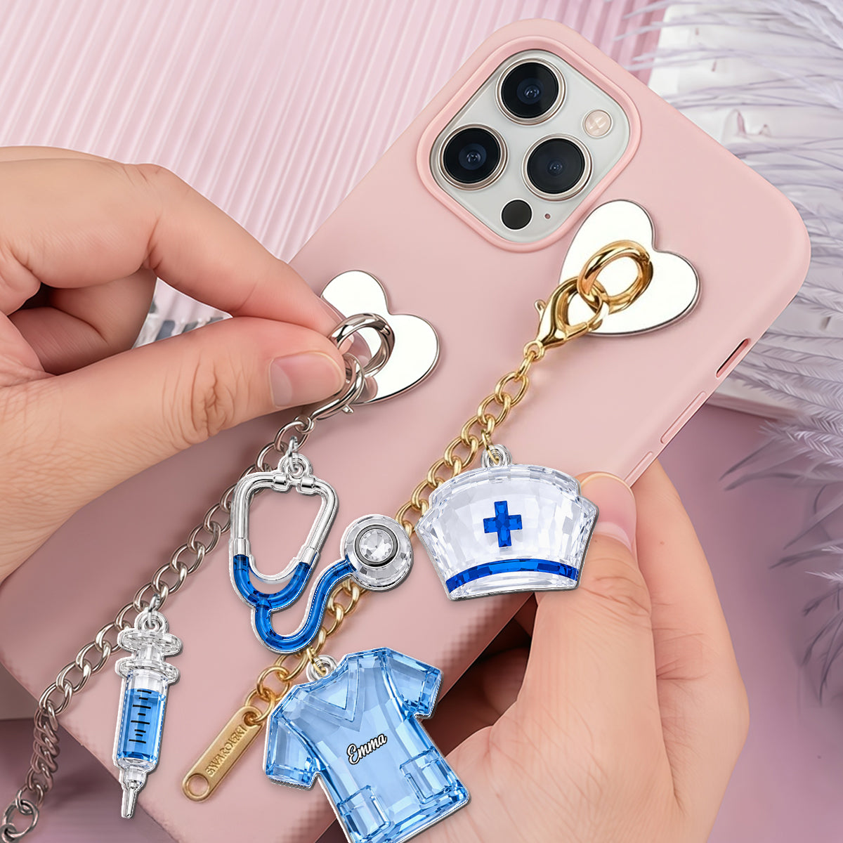 Liebe meinen Job - Personalisierte Krankenschwester Anhänger
