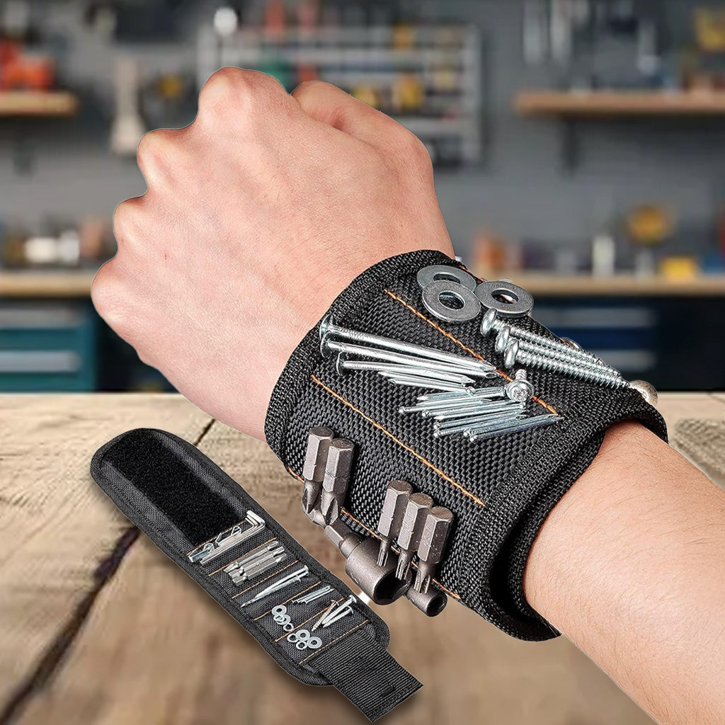 Magnetisches Armband zur Aufbewahrung von Schrauben, Nägeln und Bohrern