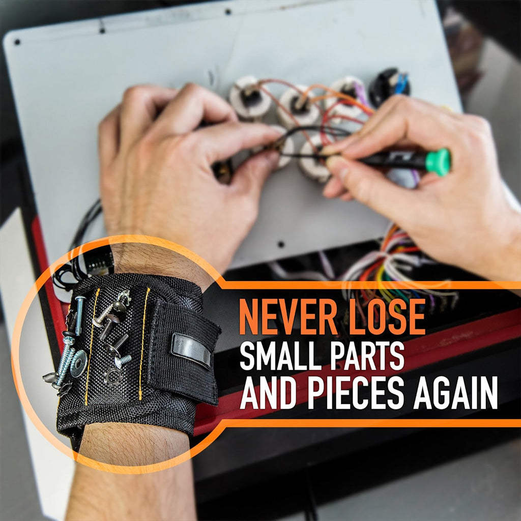 Magnetisches Armband zur Aufbewahrung von Schrauben, Nägeln und Bohrern