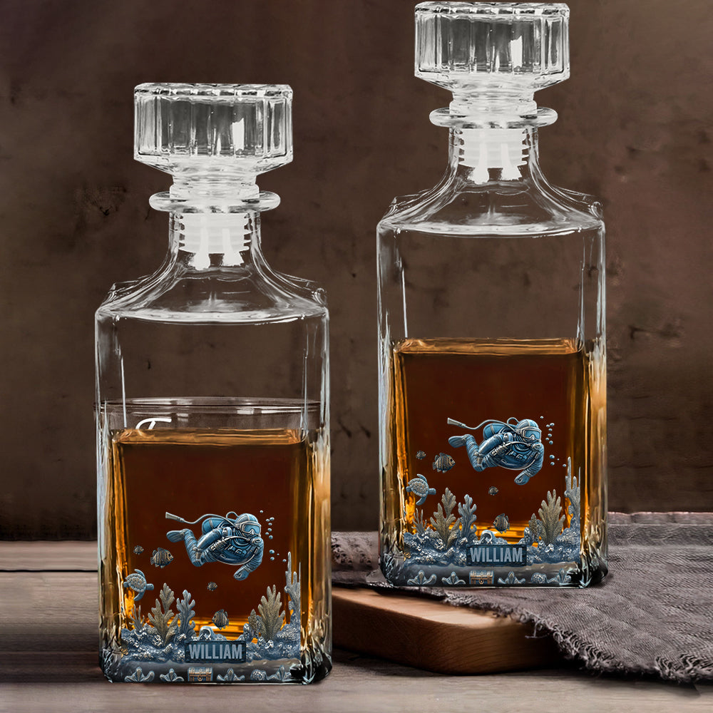 Ocean's Deep - Personalized Scuba Diving Whiskey Glass