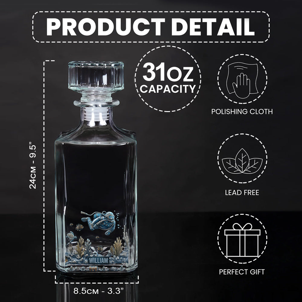 Ocean's Deep - Personalized Scuba Diving Whiskey Glass