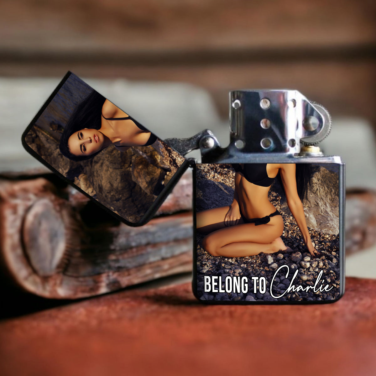 Beautiful Girl - Personalized Couple Lighter