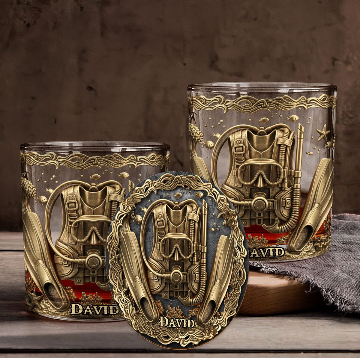 Scuba Diving Life - Personalized Scuba Diving Whiskey Glass