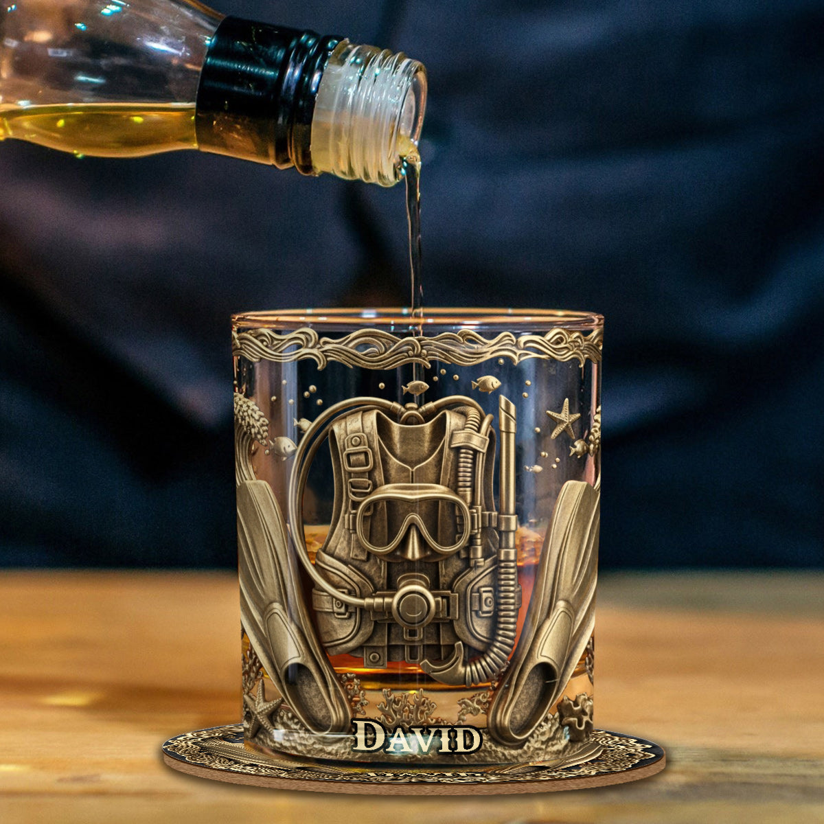 Scuba Diving Life - Personalized Scuba Diving Whiskey Glass