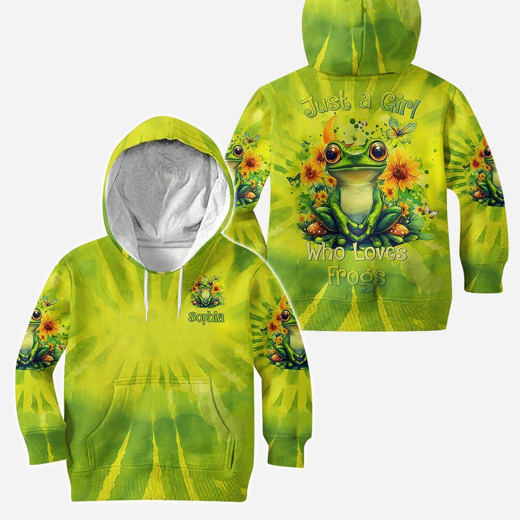 Just A Girl Who Love Frogs - Personalized Frog Hoodie and Leggings