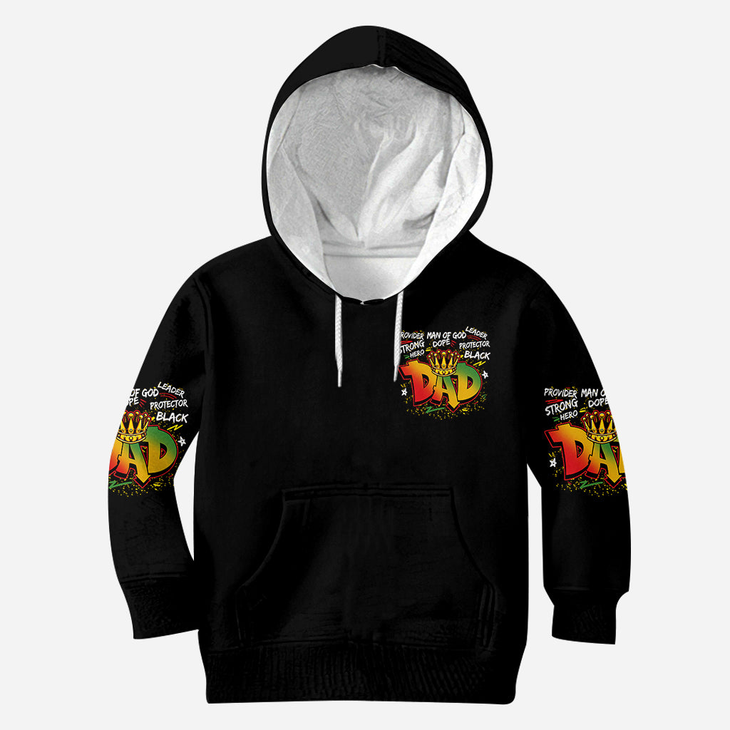 Papa héros et fort - T-shirt personnalisé afro-américain intégral