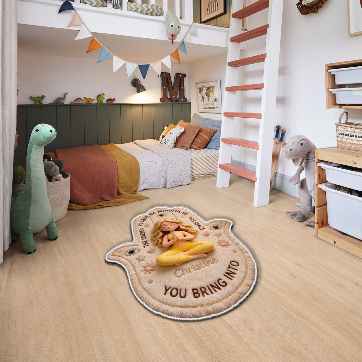 Please Be Mindful - Personalized Yoga Non-Slip Tufted Rug