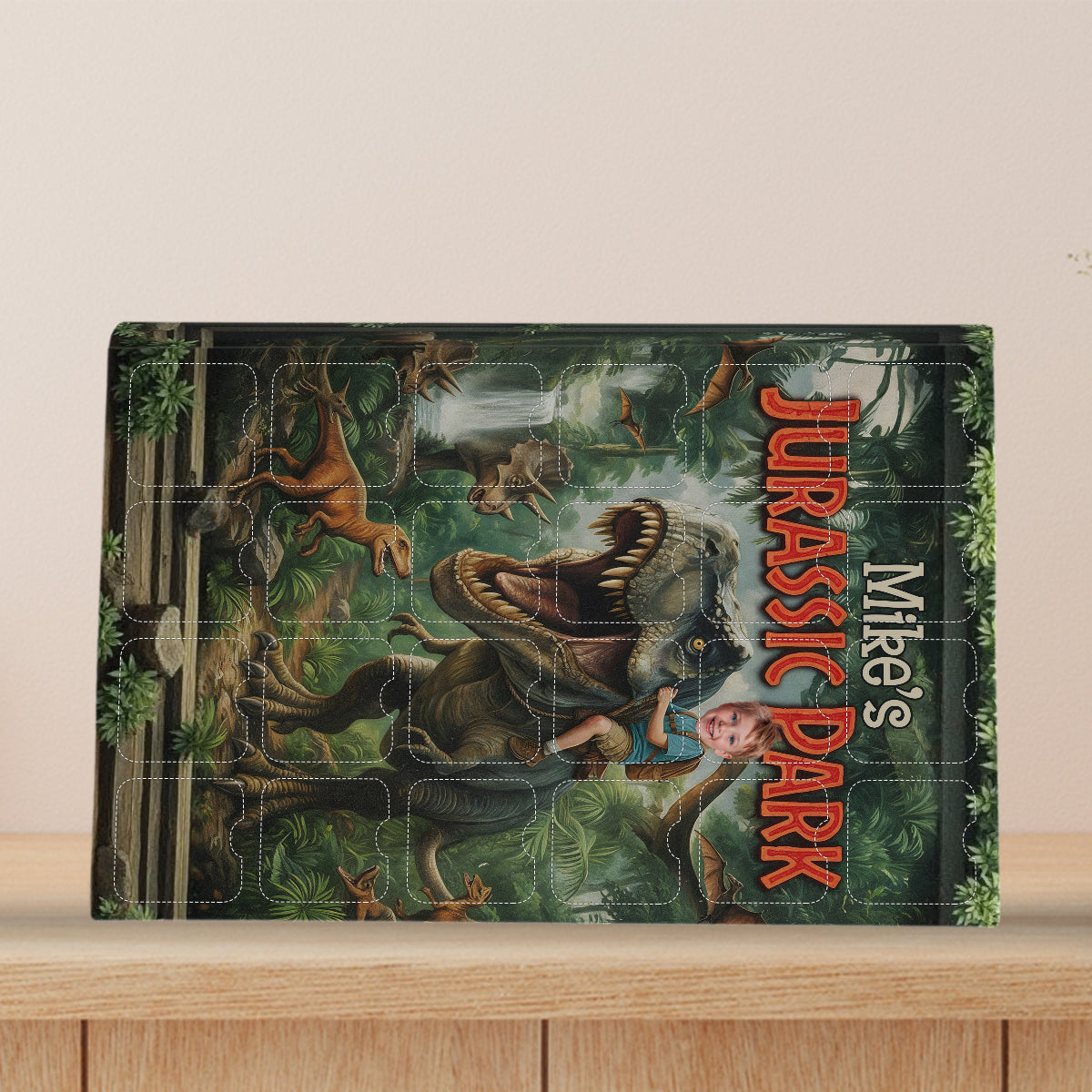 24 Dinosaurs Species Gift For Boys - Personalized Kid Advent Calendar With Ornaments