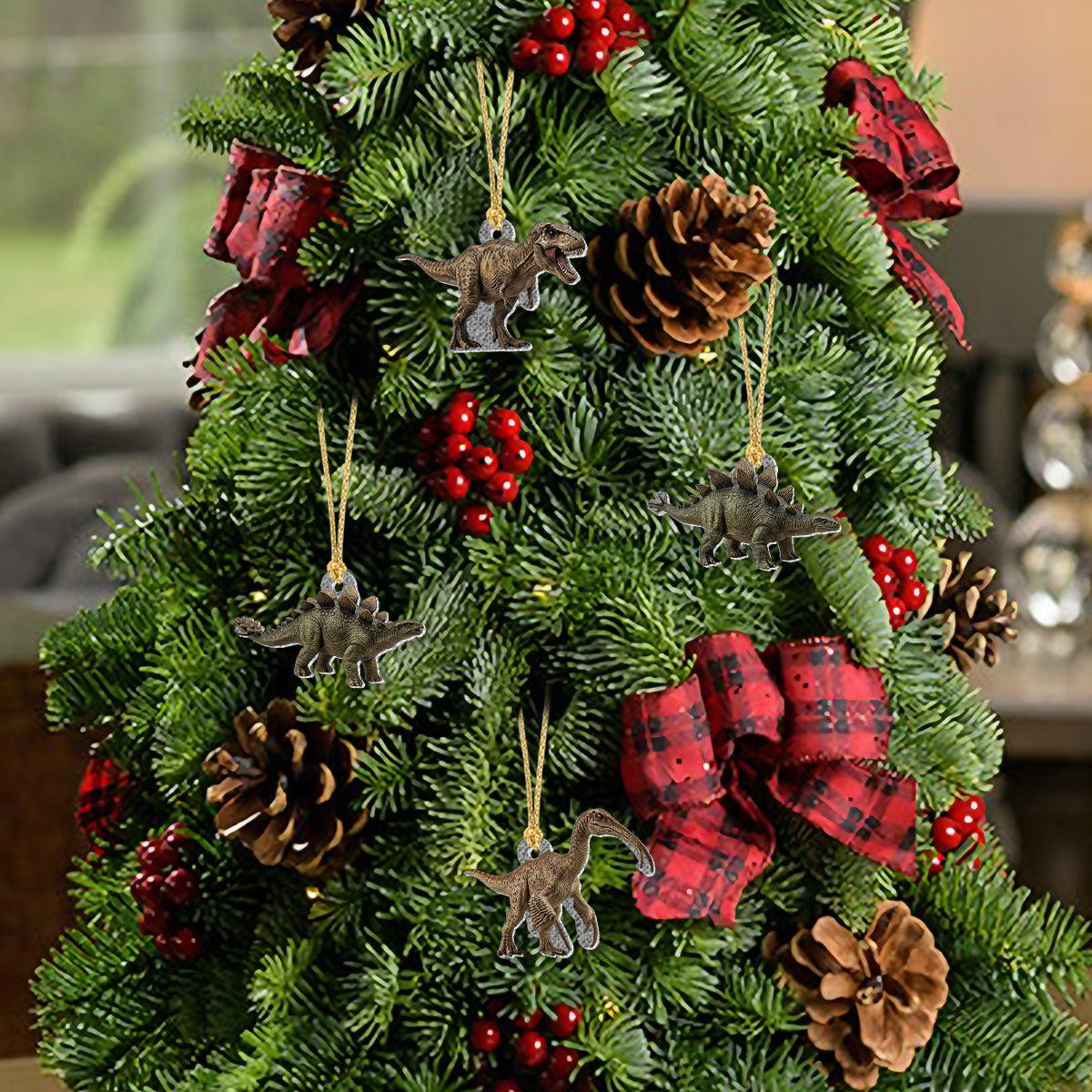 24 Dinosaurs Species Gift For Boys - Personalized Kid Advent Calendar With Ornaments