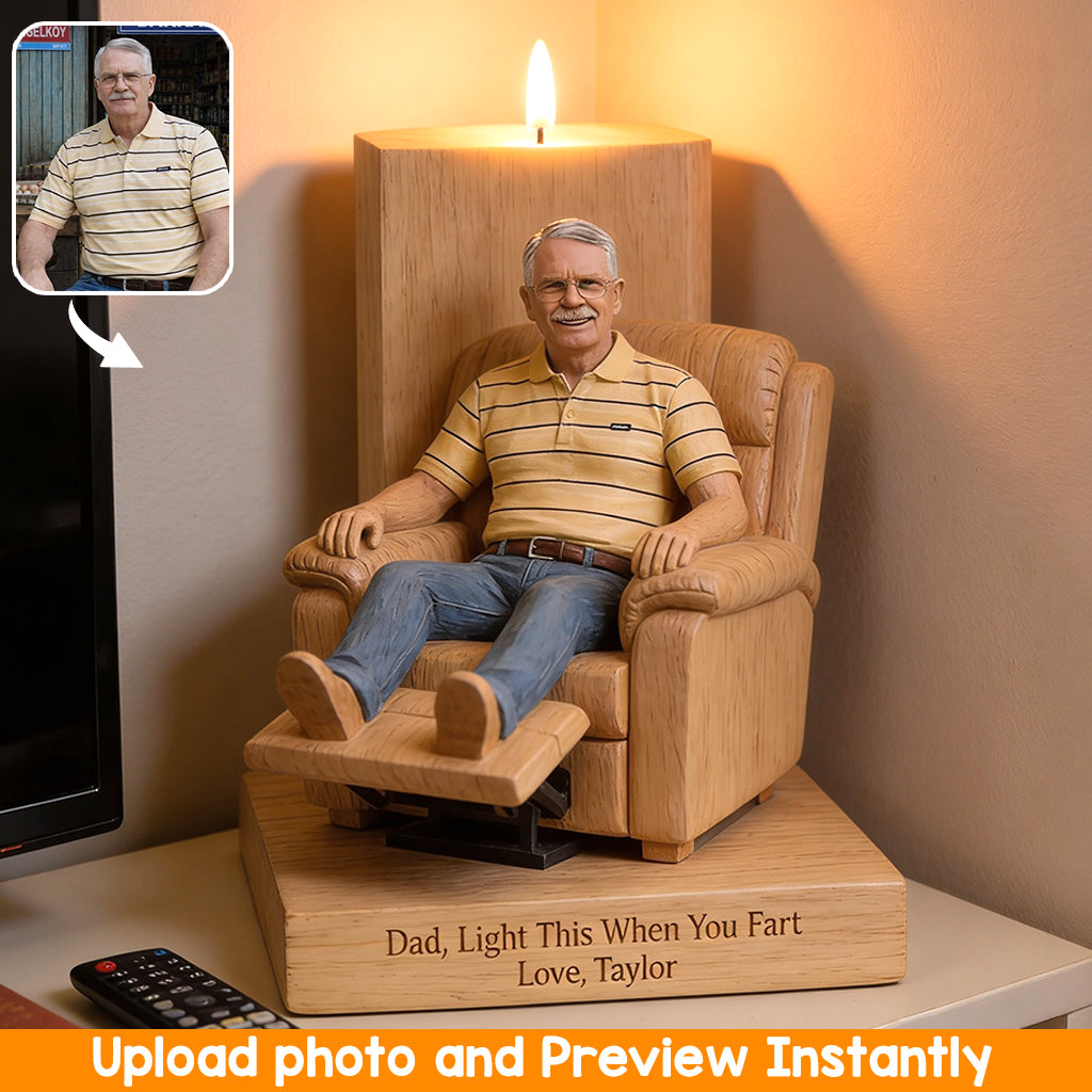 Perfektes Geschenk zum Vatertag - Personalisierter Holzkerzenhalter in Form