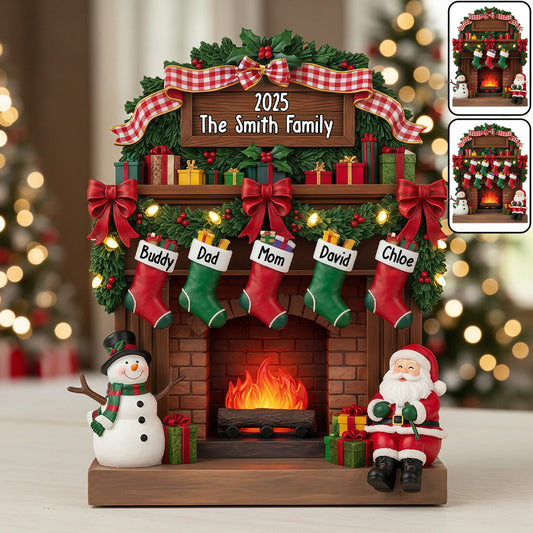 Merry Christmas - Personalized Family Custom Shaped Acrylic Plaque