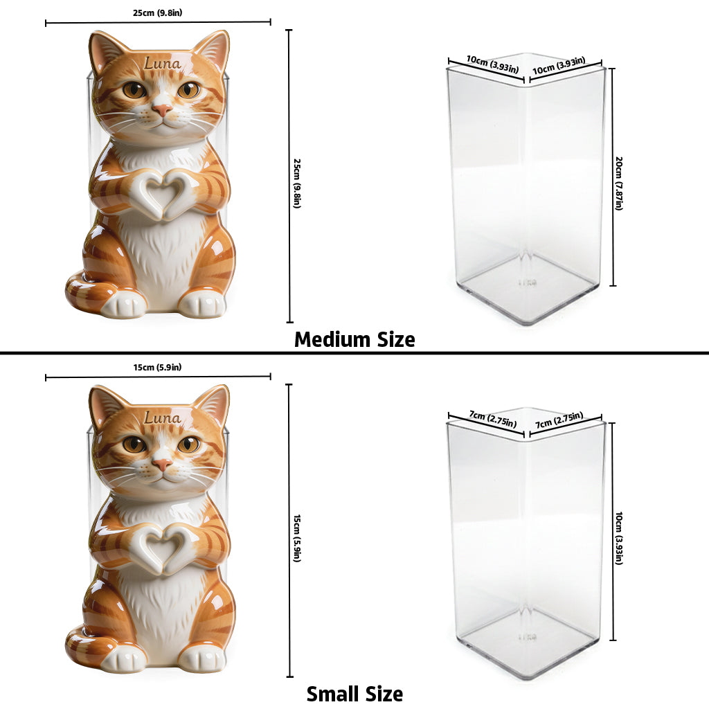 Custom Any Pet Photo - Personalized Cat Acrylic Pot